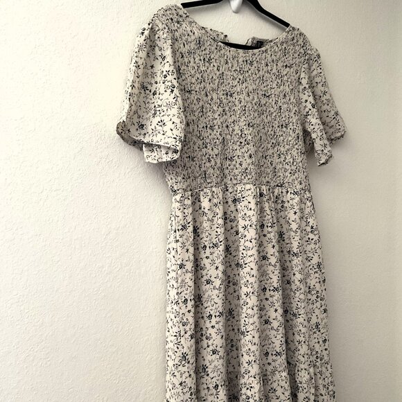 KRANDA PLUS SIZE SMOCKED MAXI DRESS - Picture 6 of 16